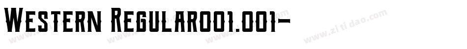 Western Regular001.001字体转换
